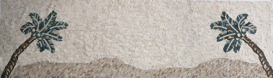 Palm Tree Island Mosaic Art