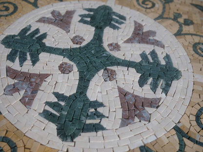 Blooming Flower Cross Mosaic