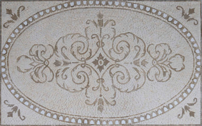 Arabesque Marble Rug Mosaic - Saskia