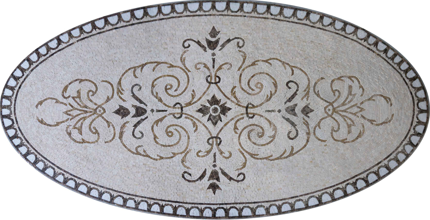 Artistic Arabesque Mosaic Rug