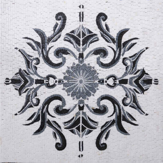 Waterjet Floral Mosaic Art