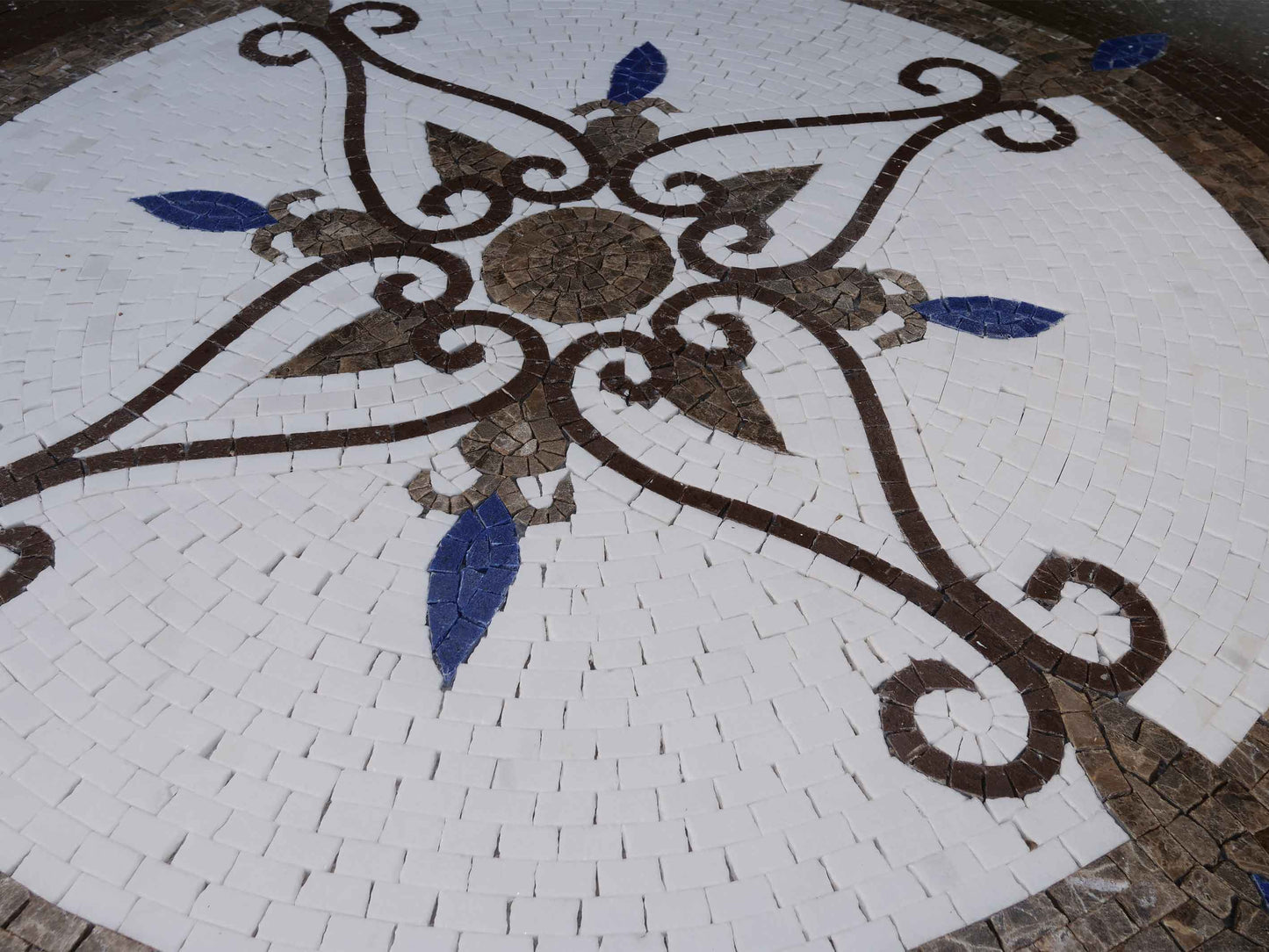 Marble Mosaic Floral Design - Jenelle