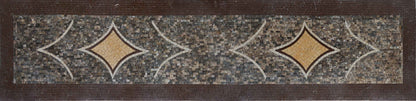 Umber Hues Geometric Mosaic Artwork