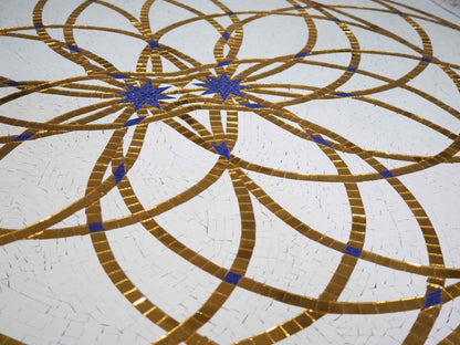 The Golden Flower of Life - Mosaic Artwork