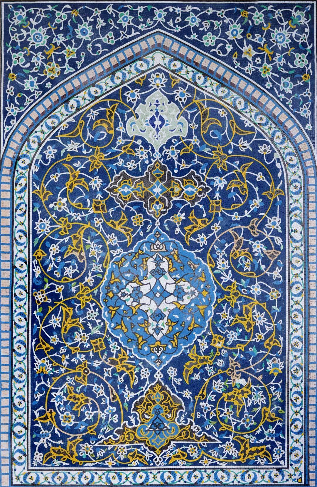 Blue Rectangular Geometric Mosaic