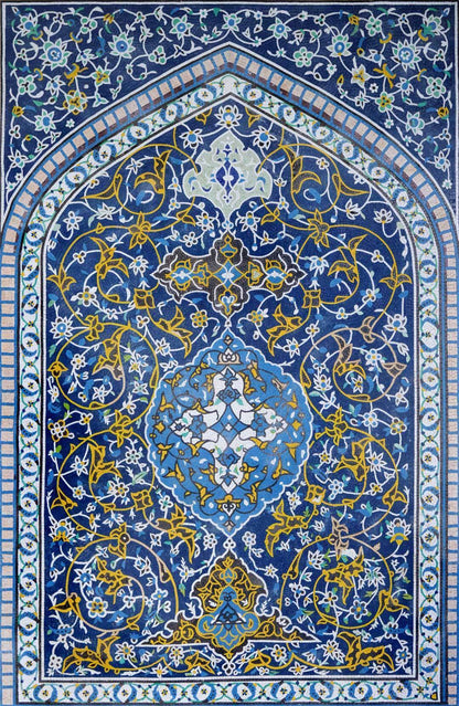 Blue Rectangular Geometric Mosaic