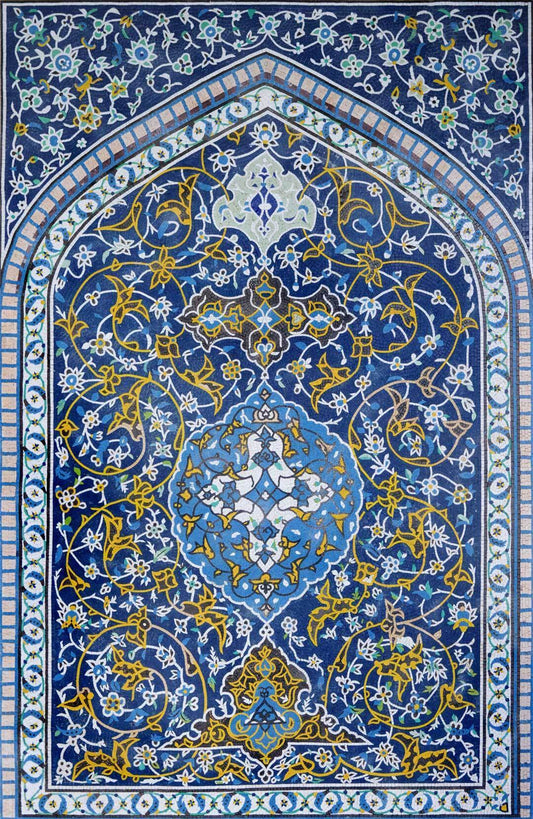 Blue Rectangular Geometric Mosaic