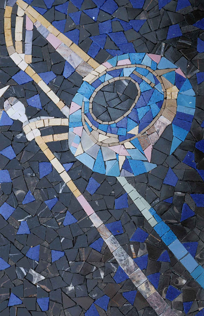Eruptive Trombone Music Mosaic Mural