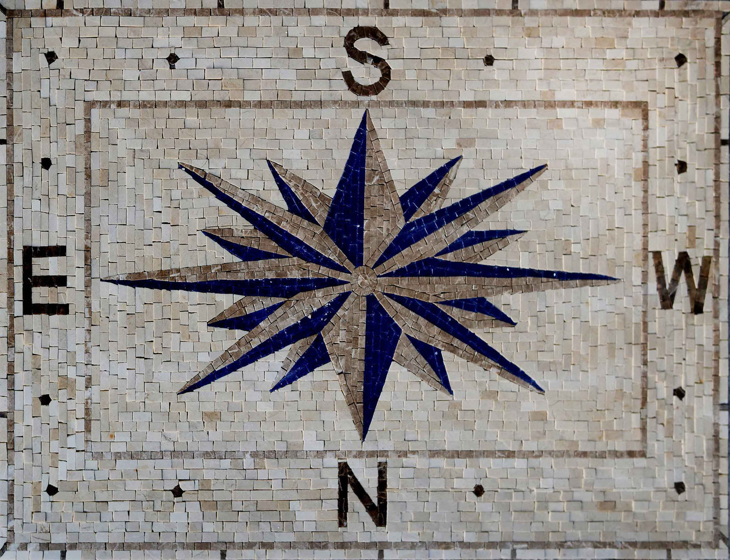 Rectangular Compass - Handmade Mosaic