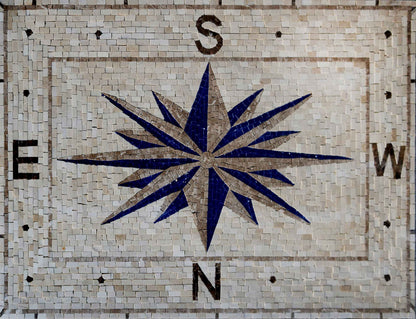 Rectangular Compass - Handmade Mosaic