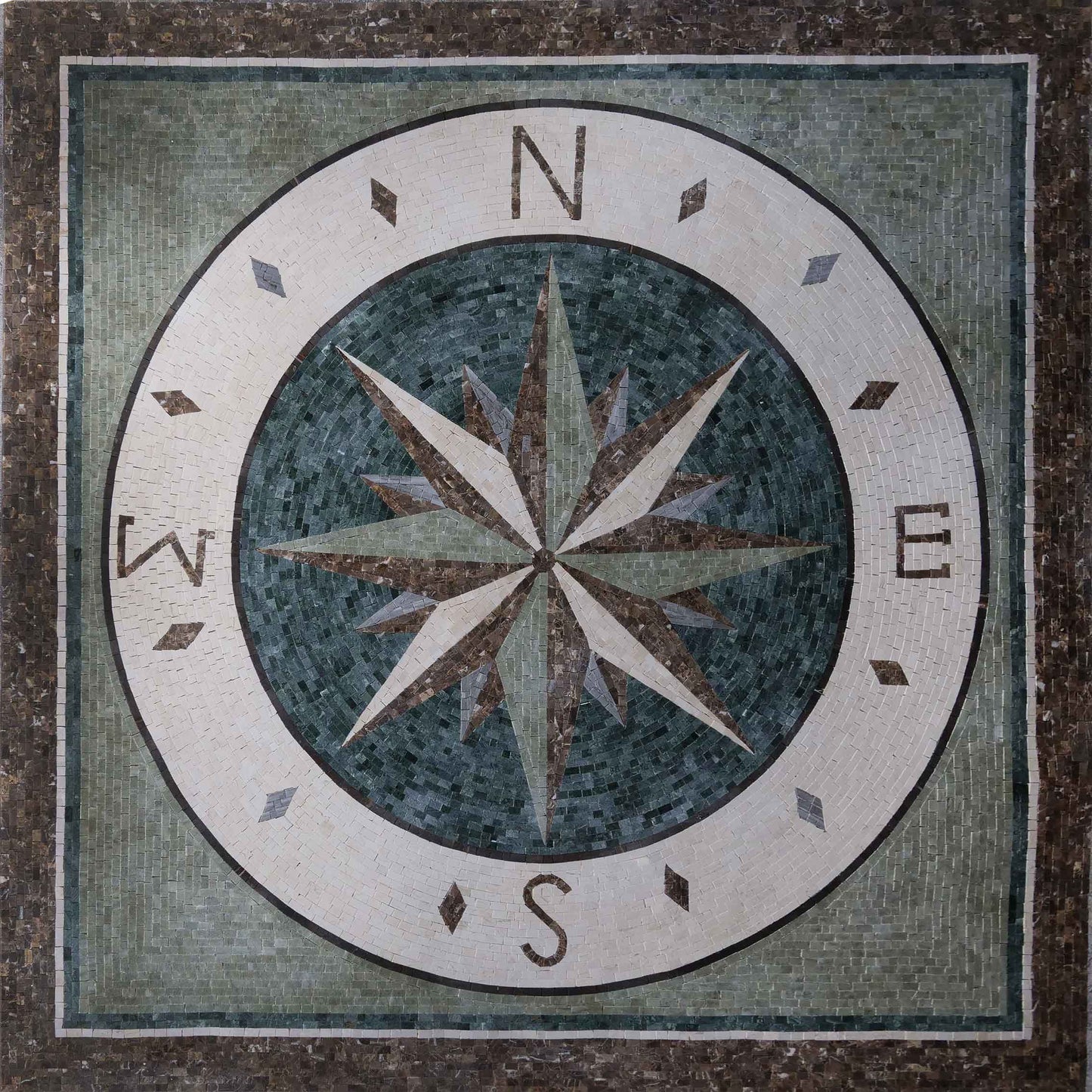Artistic Compass - Mosaic Artwork