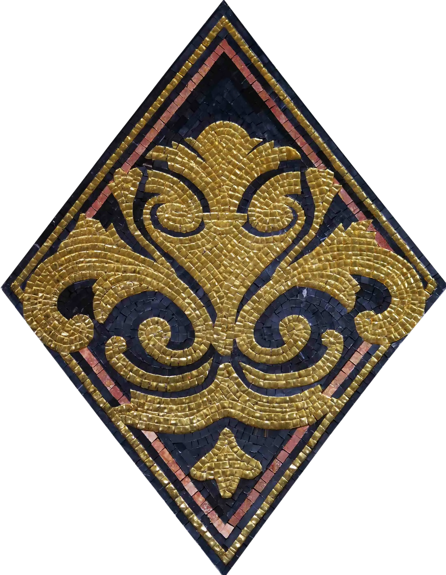 Geometric Mosaic Art - Diamond Lotus Flower