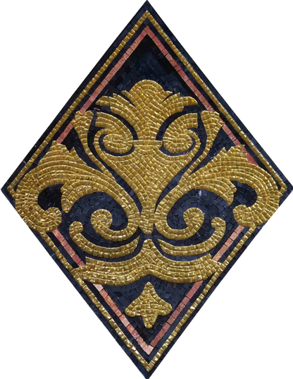 Geometric Mosaic Art - Diamond Lotus Flower