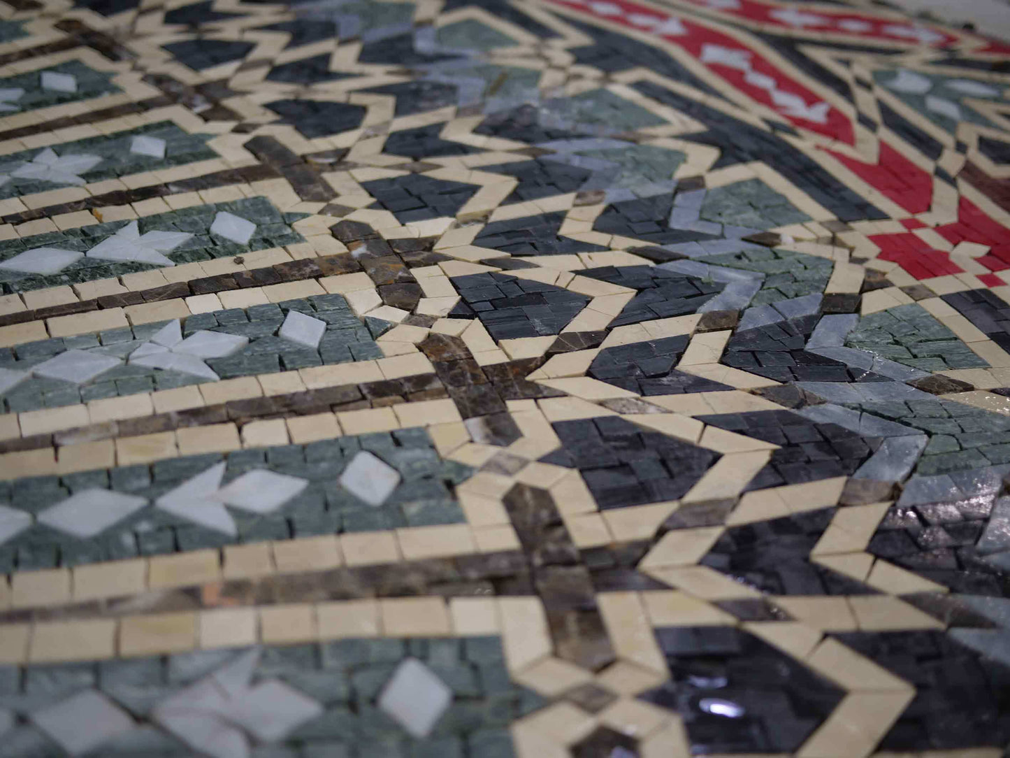 Geometric Mosaic - Optical Illusion