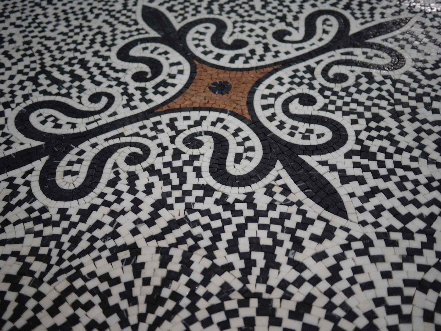 Geometric Floor Mosaic Pattern
