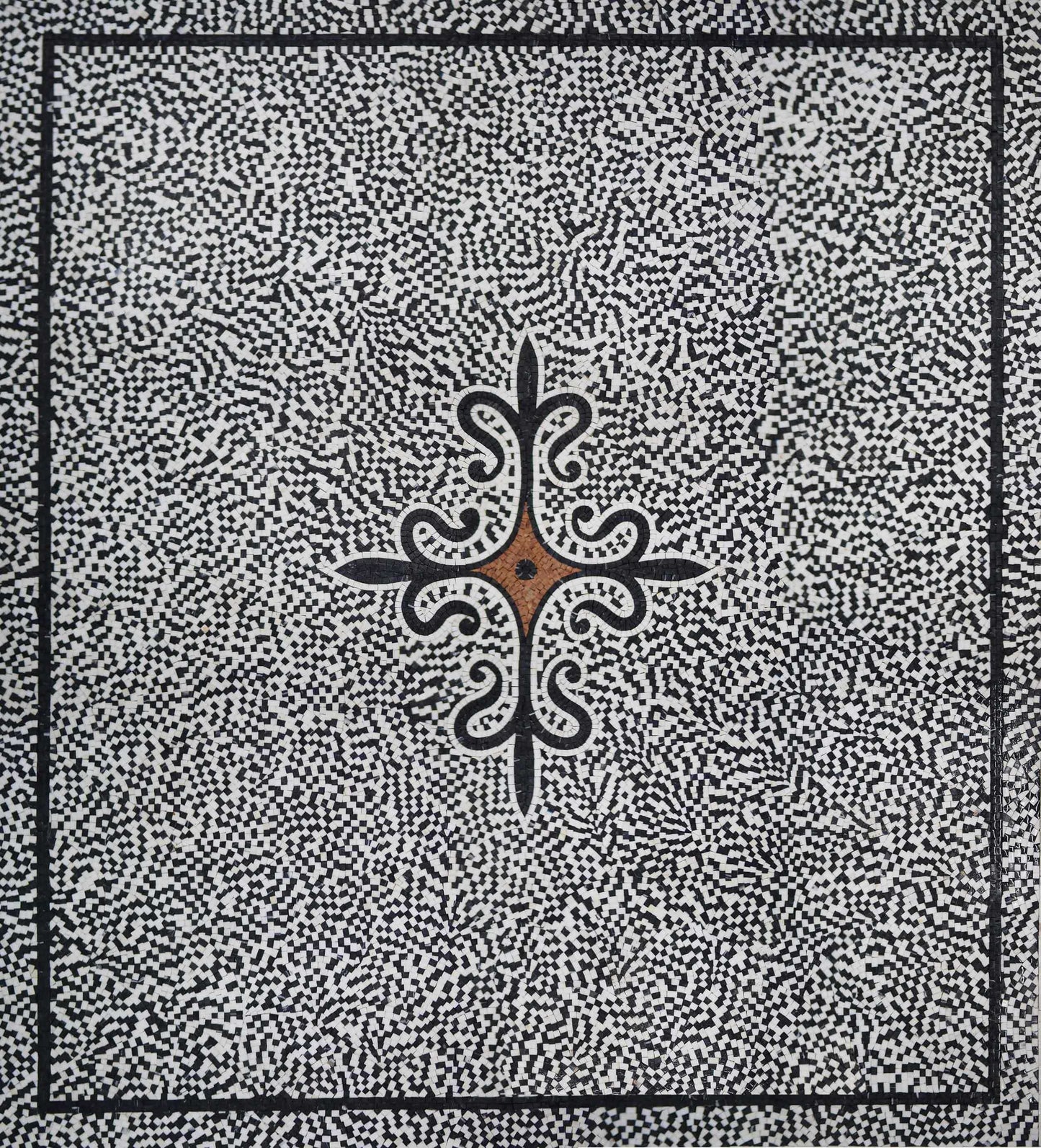 Geometric Floor Mosaic Pattern