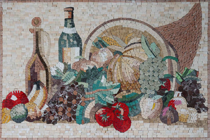 Food Mosaic Art Basket