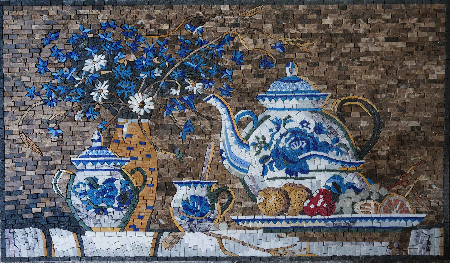 Tea Party - Handcut Mosaic