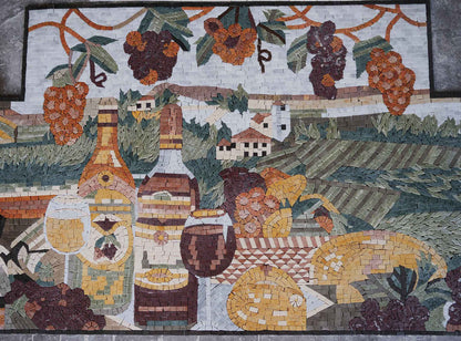 Wine and Cheese Mosaic Backsplash