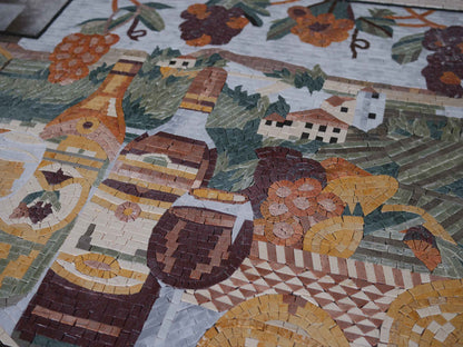 Wine and Cheese Mosaic Backsplash