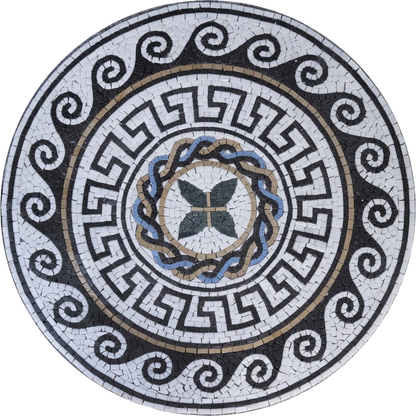 Medallion Geometric Art - Marble Mosaic