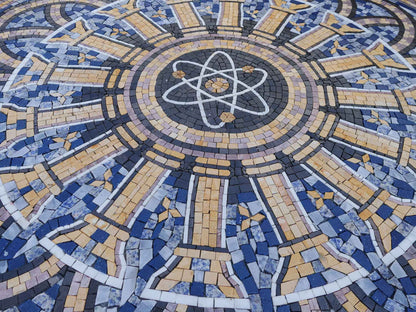 Atomic Center Mosaic Medallion