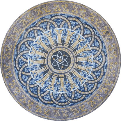 Atomic Center Mosaic Medallion