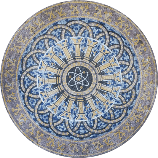 Atomic Center Mosaic Medallion
