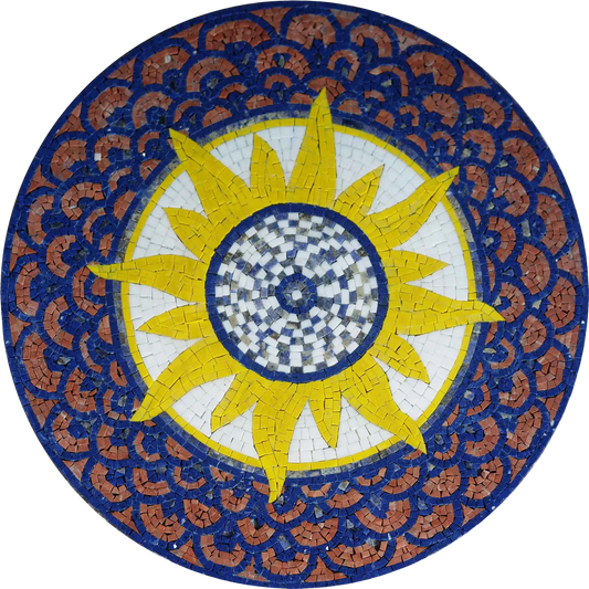 Mosaic Art - Yellow Sun