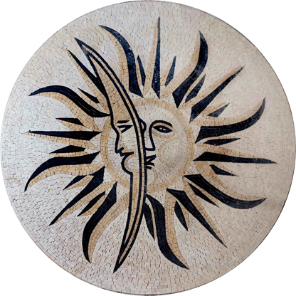 Sun & Moon - Mosaic Medallion