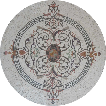 Mosaic Medallion - Flowers & Vases