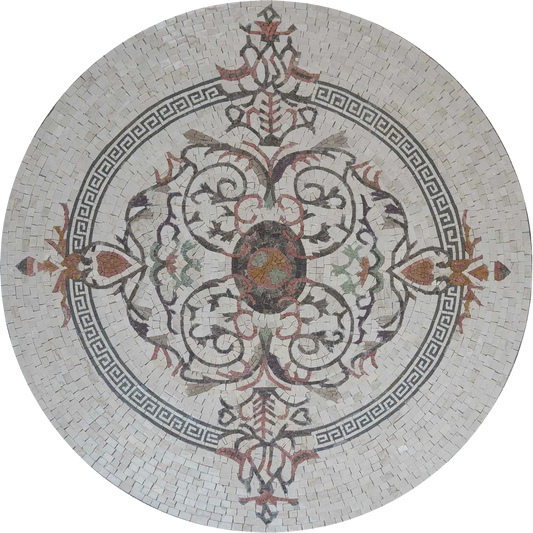 Mosaic Medallion - Flowers & Vases