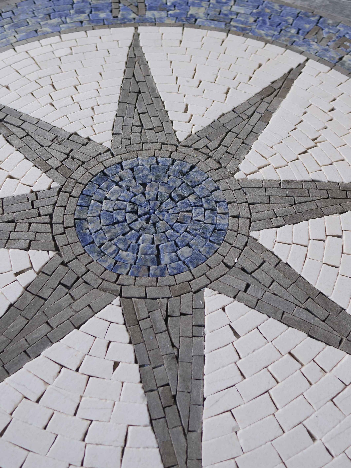 Ocean's Pearl - Compass Mosaic Medallion