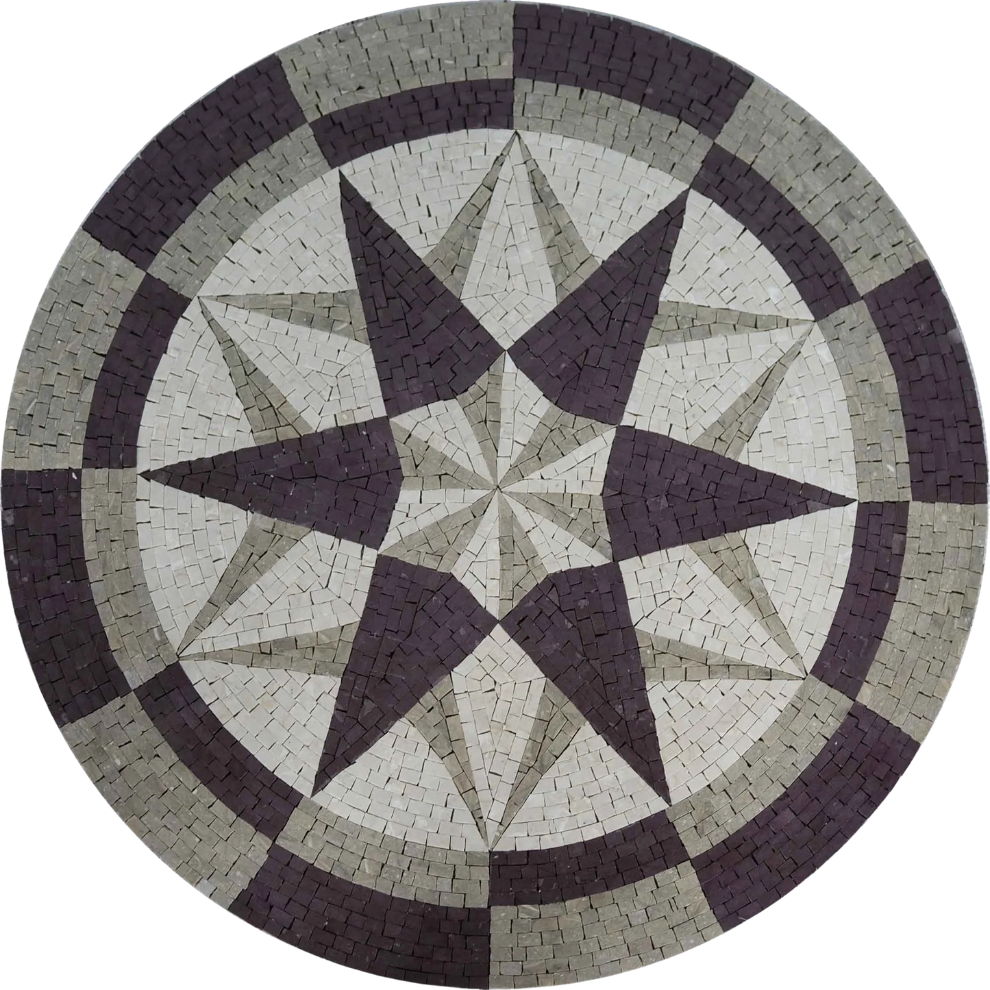Mosaic Medallion - Geometric Marble