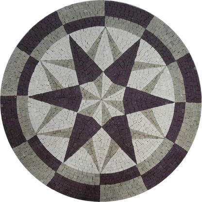Mosaic Medallion - Geometric Marble