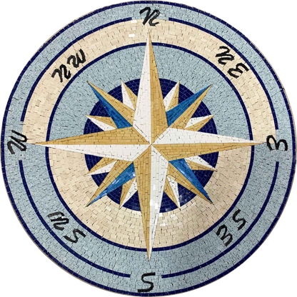 Ortun - Compass Mosaic Medallion