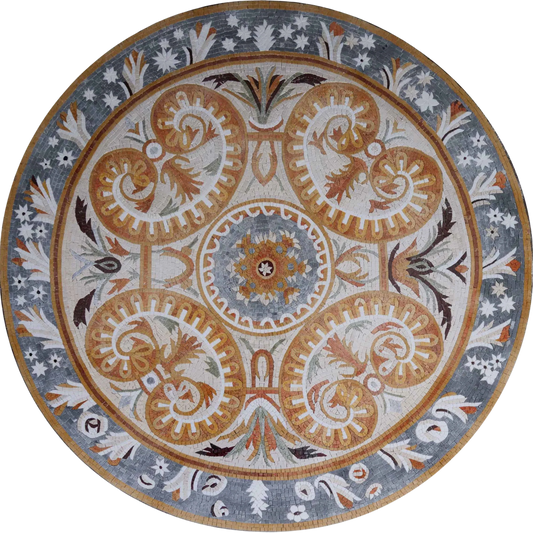 Autumn Glory Floral Mosaic Medallion