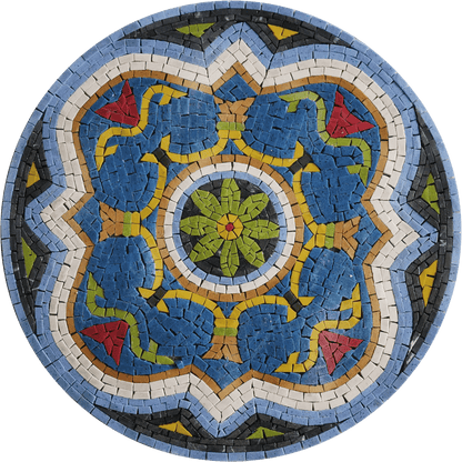 Felicity Bouquet Flower Pattern Mosaic Medallion