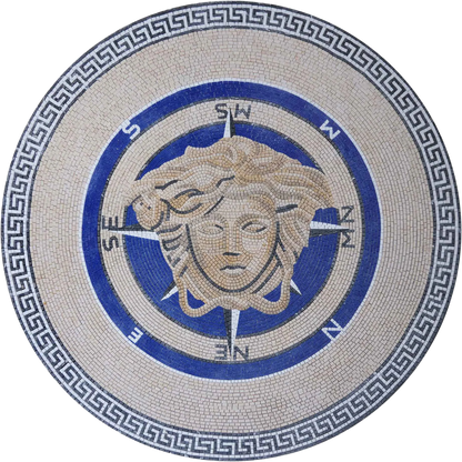 Tabletop Mosaic - Compass Versace Medusa