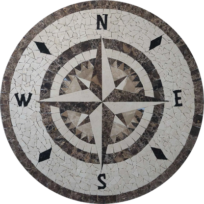 Neutral Compass - Mosaic Artwork