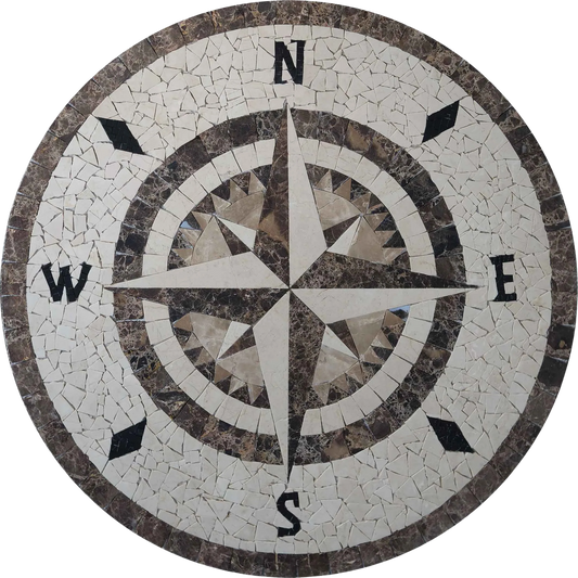 Neutral Compass - Mosaic Artwork