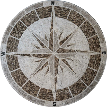Mosaic Medallion - Neutral Compass