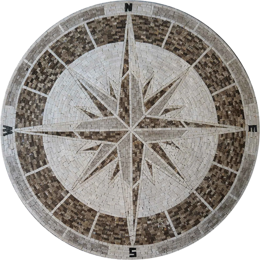 Mosaic Medallion - Neutral Compass