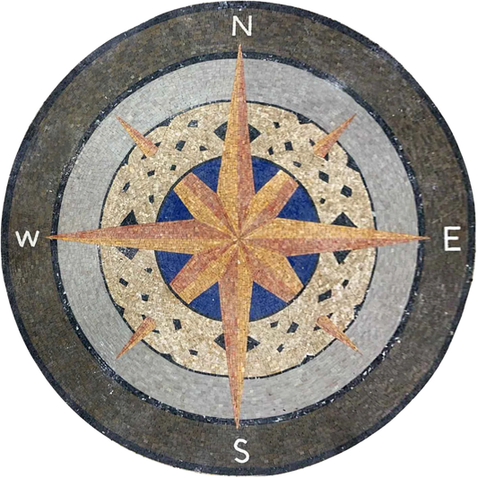 Mosaic Medallion - Patterned Circles Compass
