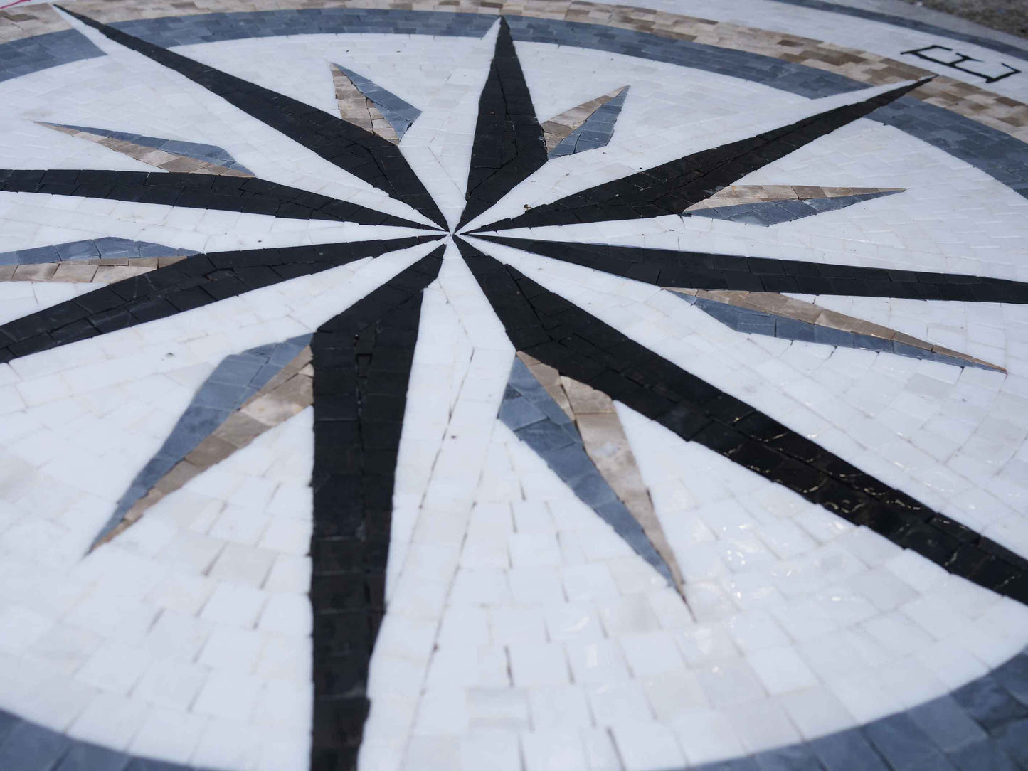 Mosaic Wall Art - The F Compass