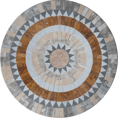Sun Salute Petal Mosaic Medallion