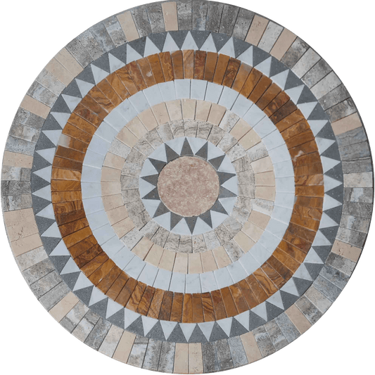 Sun Salute Petal Mosaic Medallion