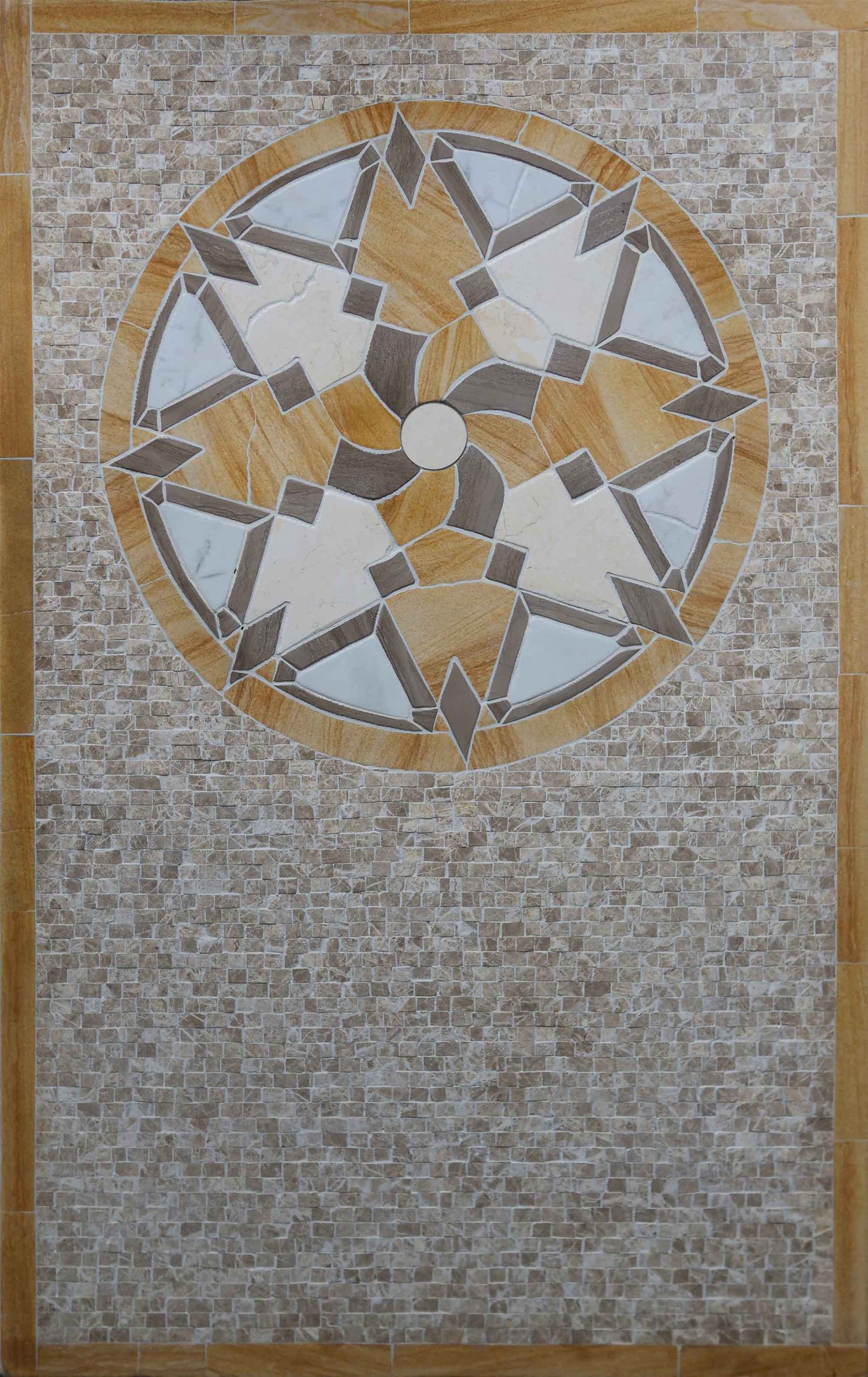 Cherise - Woodlike Geometric Mosaic Art