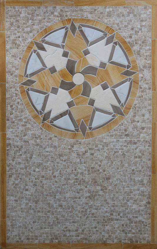 Cherise - Woodlike Geometric Mosaic Art