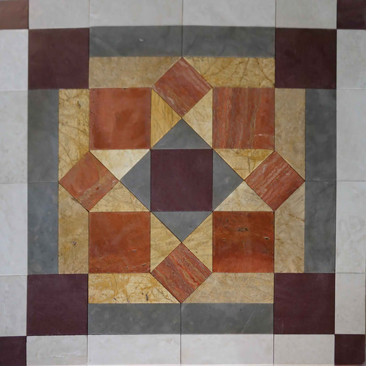 Geometric Mosaic Art - Neutral Geometric Design